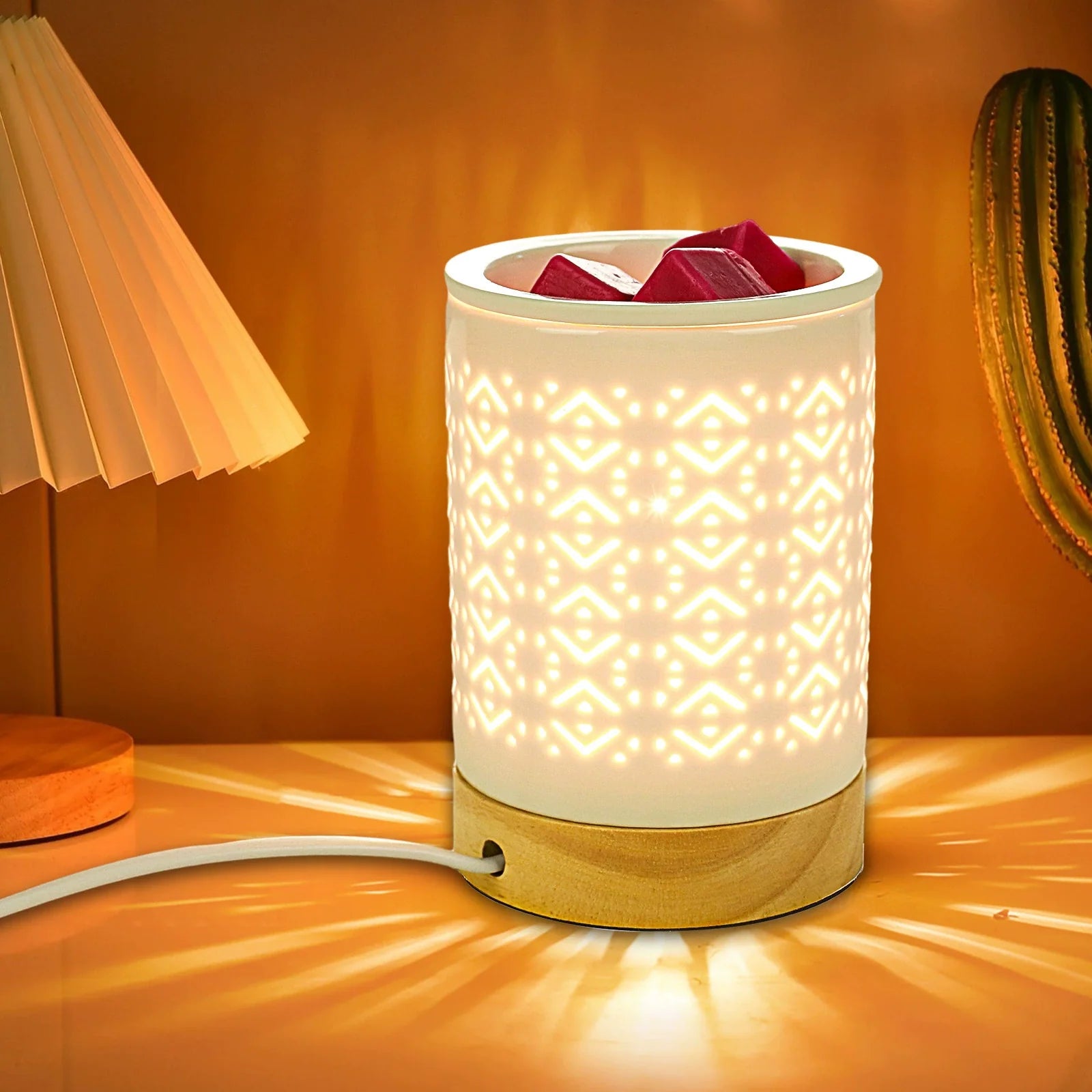 Ceramic Wood Letter Butterfly Table Lamp
