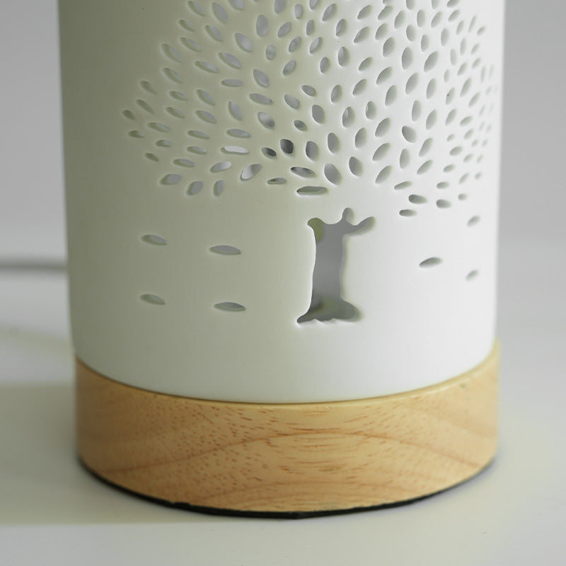 Ceramic Wood Letter Butterfly Table Lamp