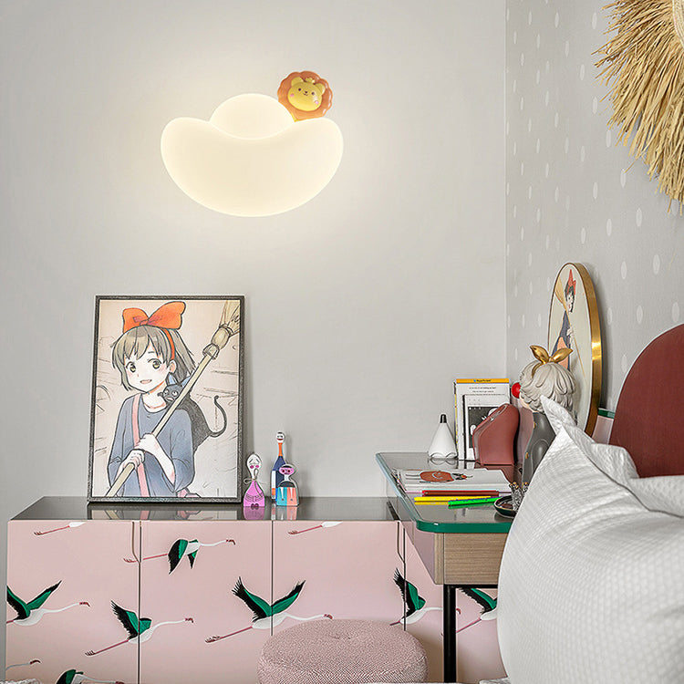 Kids Iron PE Gold Wall Lamp