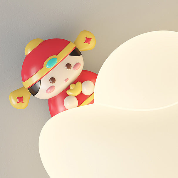 Kids Iron PE Gold Wall Lamp