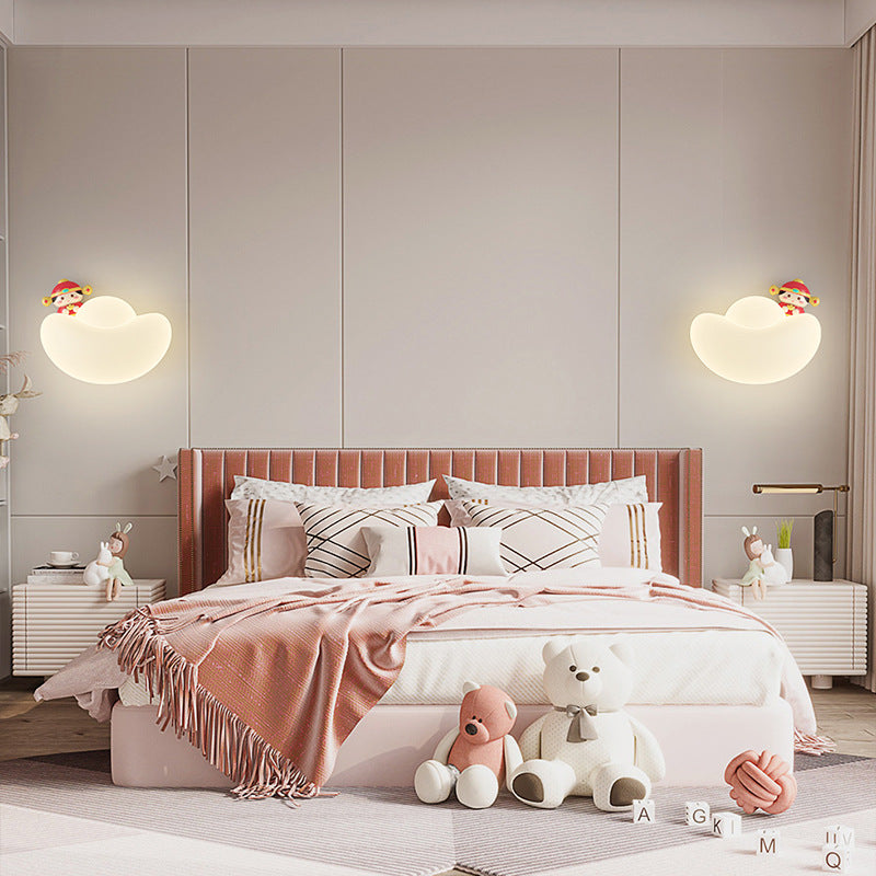 Kids Iron PE Gold Wall Lamp