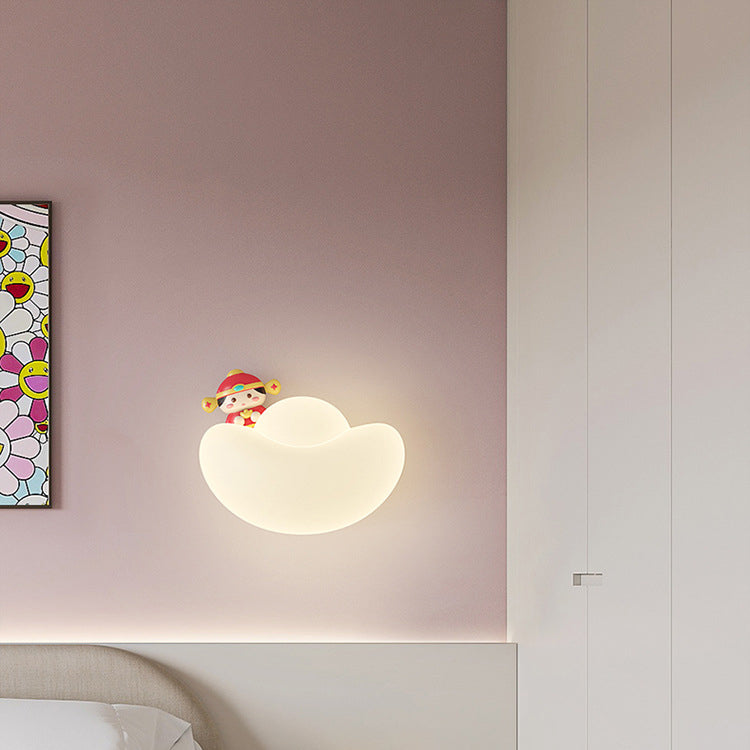Kids Iron PE Gold Wall Lamp