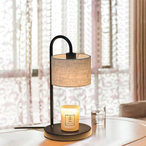Cylinder Liftable Iron Fabric Table Lamp