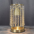 Iron Crystal Curtain Conic Table Lamp
