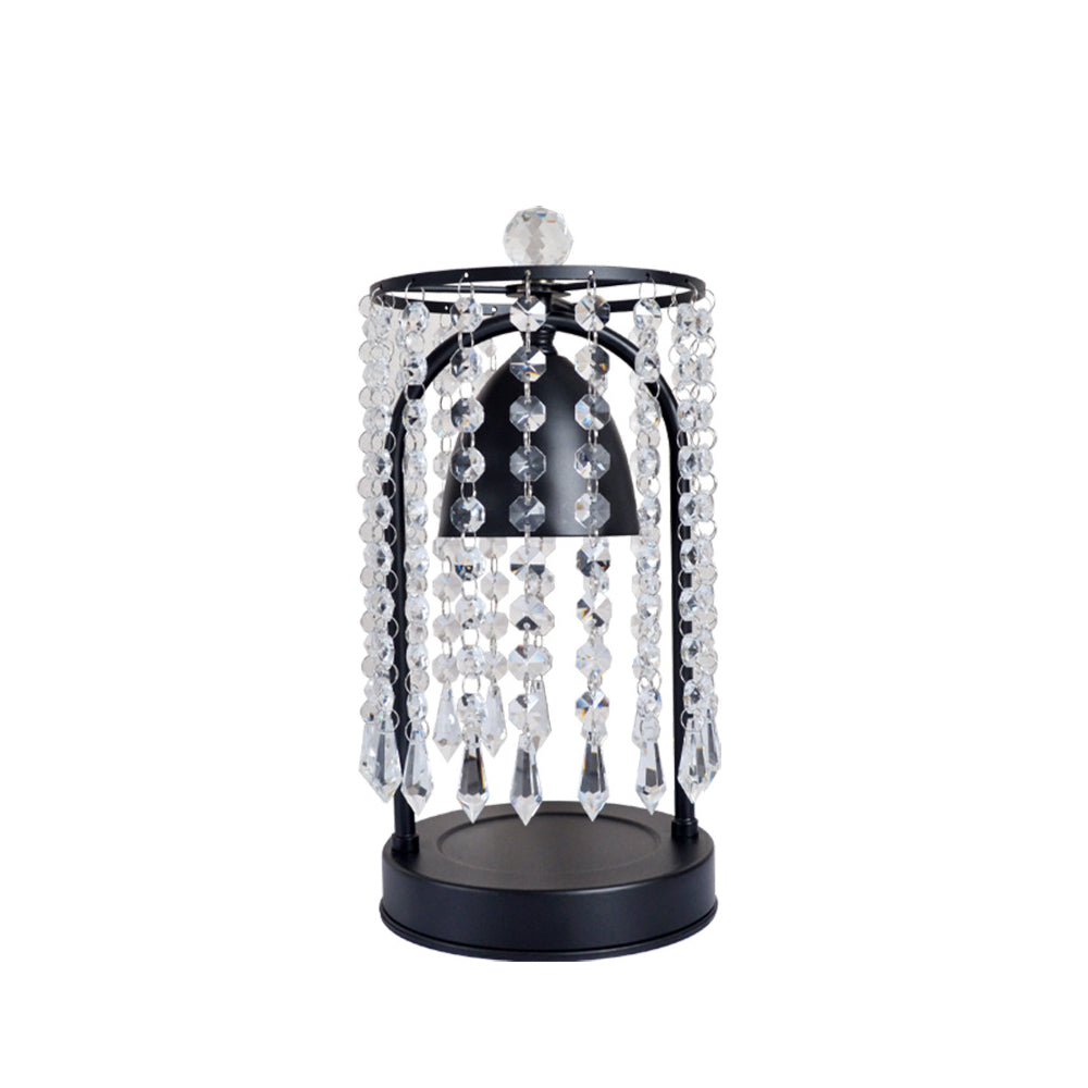 Iron Crystal Curtain Conic Table Lamp