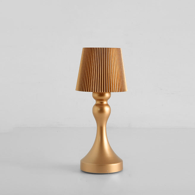 Rechargeable Iron ABS Striped Table Lamp