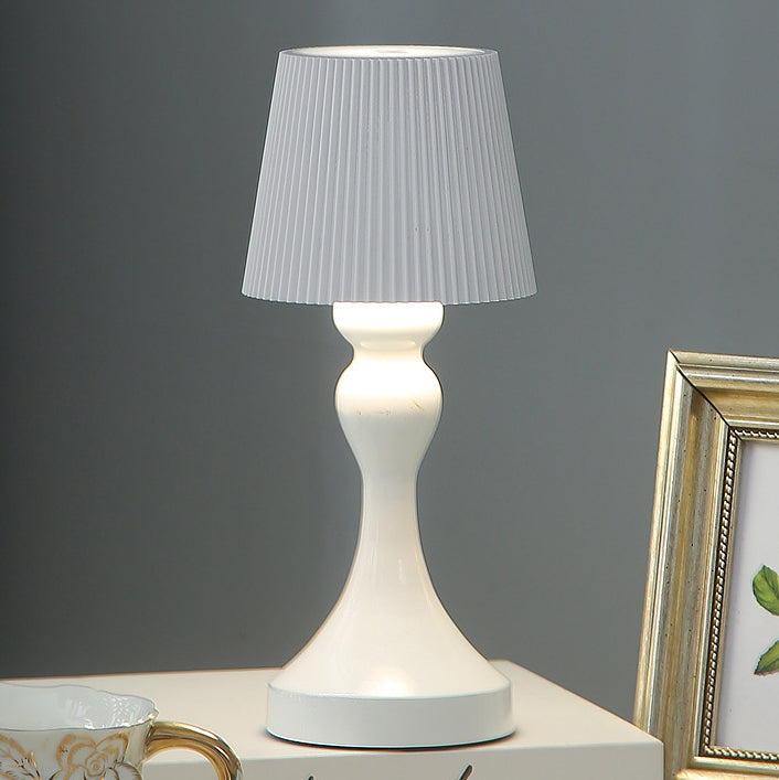 Rechargeable Iron ABS Striped Table Lamp