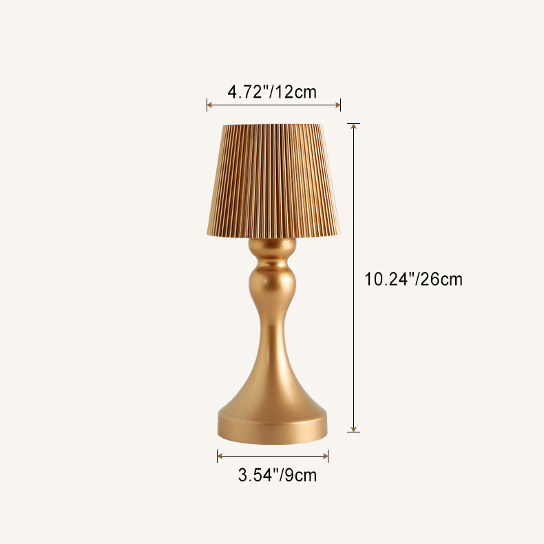 Rechargeable Iron ABS Striped Table Lamp