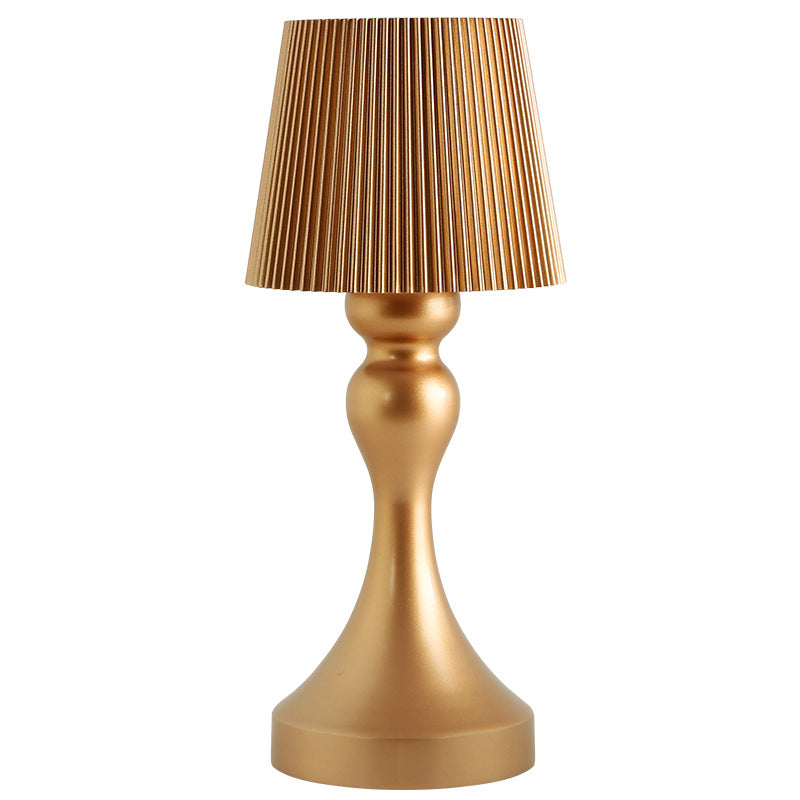 Rechargeable Iron ABS Striped Table Lamp