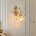 Iron Crystal Elliptical Gooseneck Wall Lamp