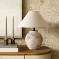 Handmade Ceramic Fabric Conic Table Lamp