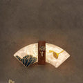 Walnut Copper Acrylic Scalloped Wall Lamp