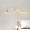 Iron Acrylic Line Clock Wall Lamp