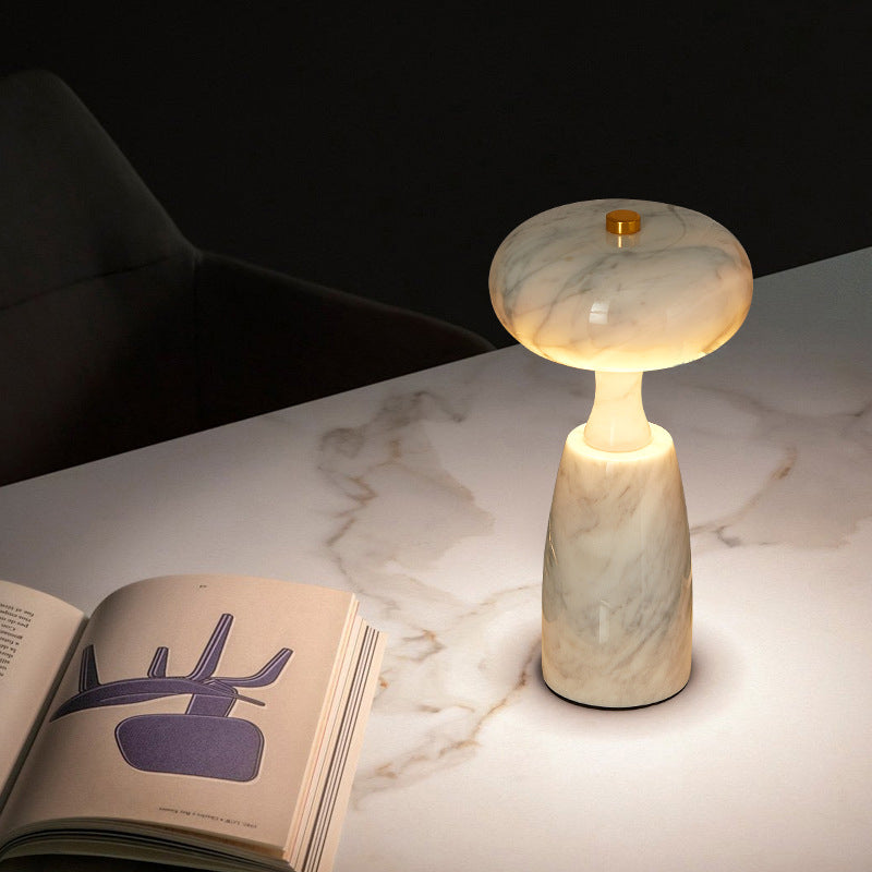 Rechargeable Marble Pattern Acrylic Table Lamp