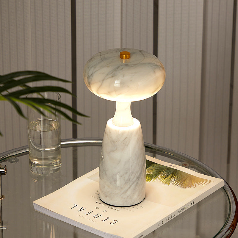 Rechargeable Marble Pattern Acrylic Table Lamp