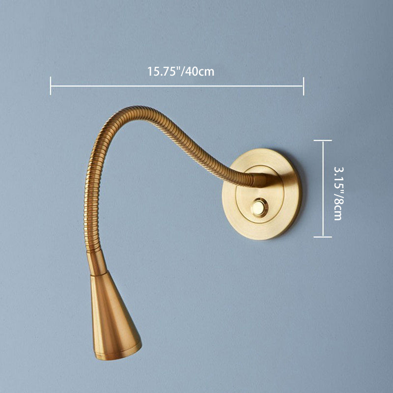 Aluminum Metal Hose Reading Wall Lamp