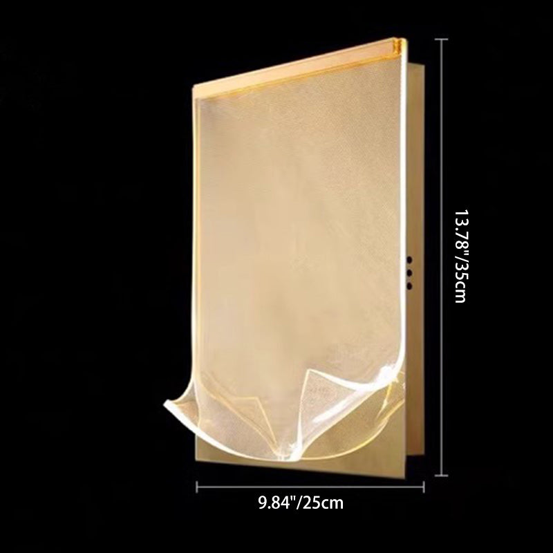 Stainless Steel Acrylic Rectangular Wall Lamp