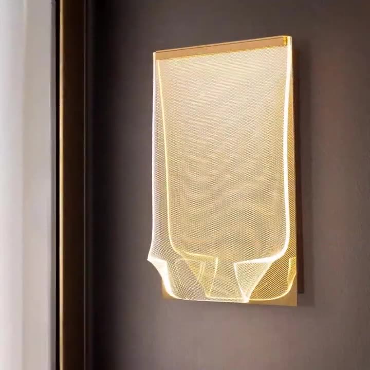Stainless Steel Acrylic Rectangular Wall Lamp