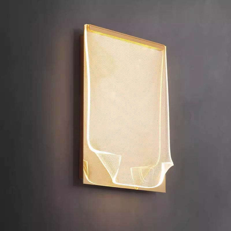Stainless Steel Acrylic Rectangular Wall Lamp