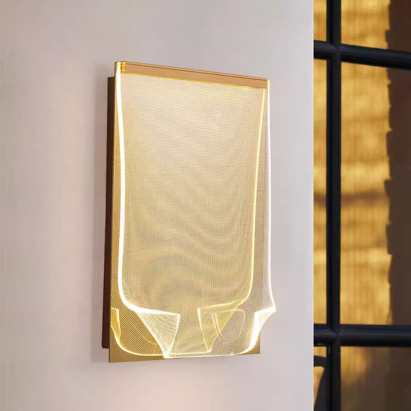 Stainless Steel Acrylic Rectangular Wall Lamp