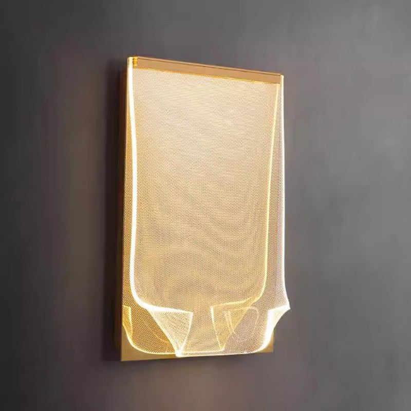 Stainless Steel Acrylic Rectangular Wall Lamp