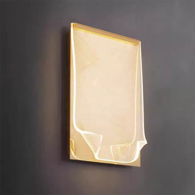 Stainless Steel Acrylic Rectangular Wall Lamp