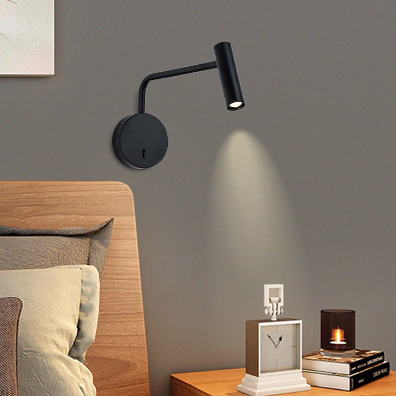 Aluminum Iron Cylinder Rotatable Wall Lamp