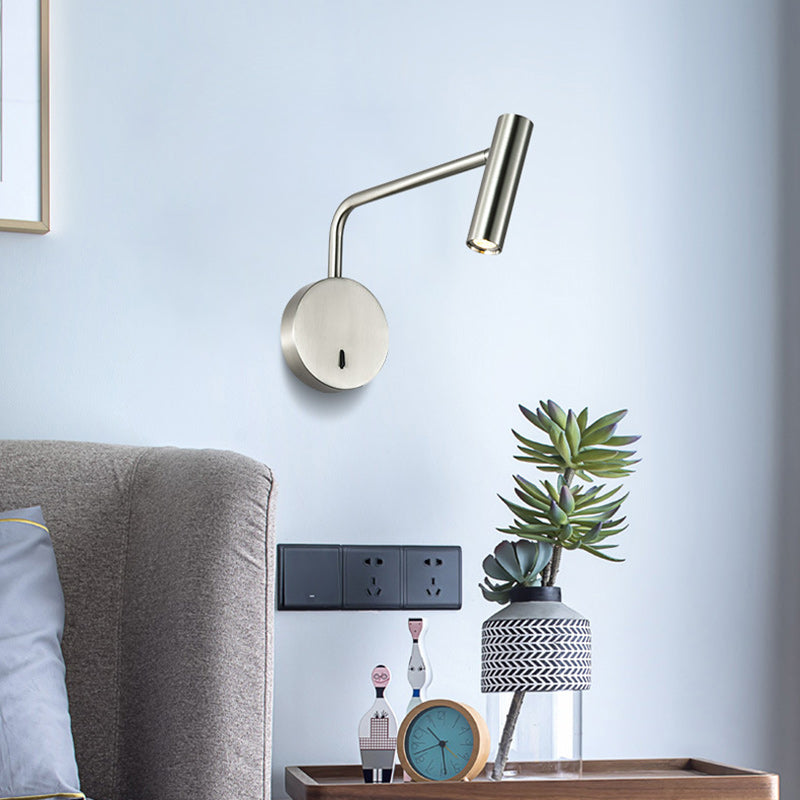 Aluminum Iron Cylinder Rotatable Wall Lamp