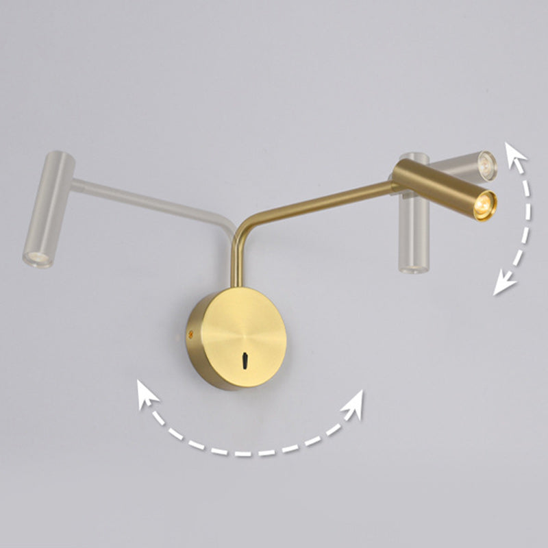 Aluminum Iron Cylinder Rotatable Wall Lamp