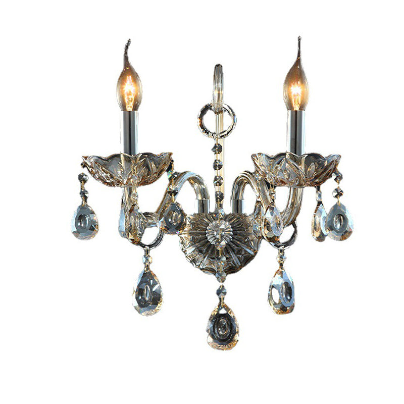Glass Fabric Crystal Goat's Wall Lamp