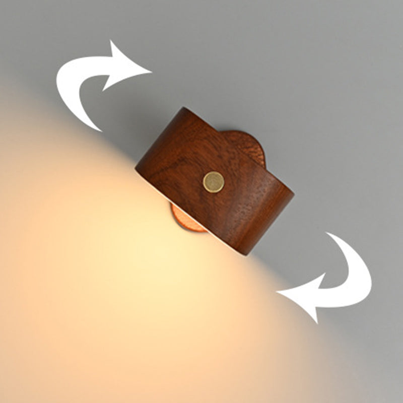 Rechargeable Radar Sensor Wood Wall Lamp
