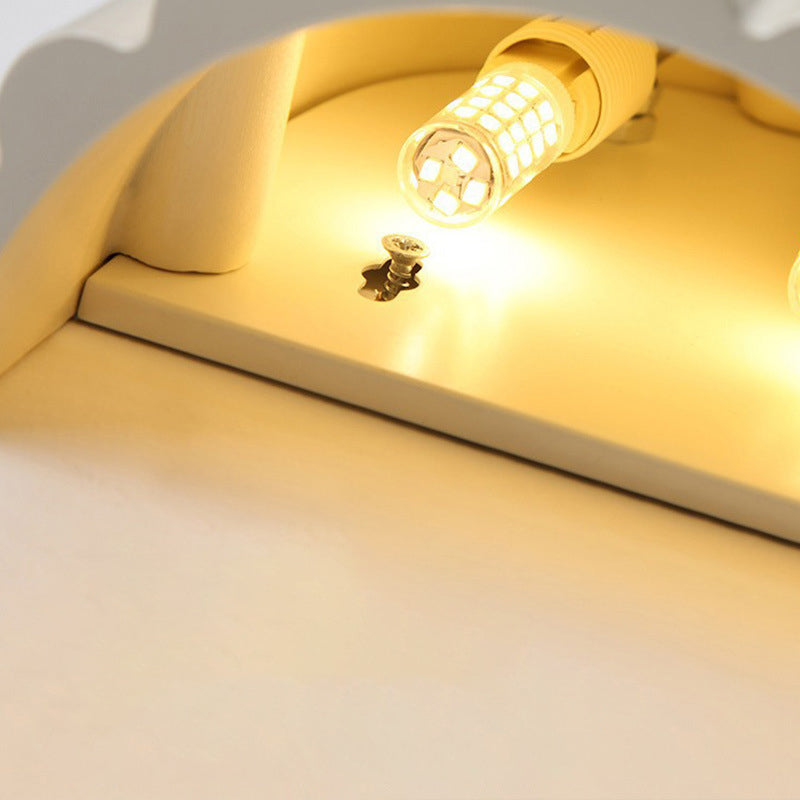Iron Resin Oval Striped 2-Light Wall Lamp
