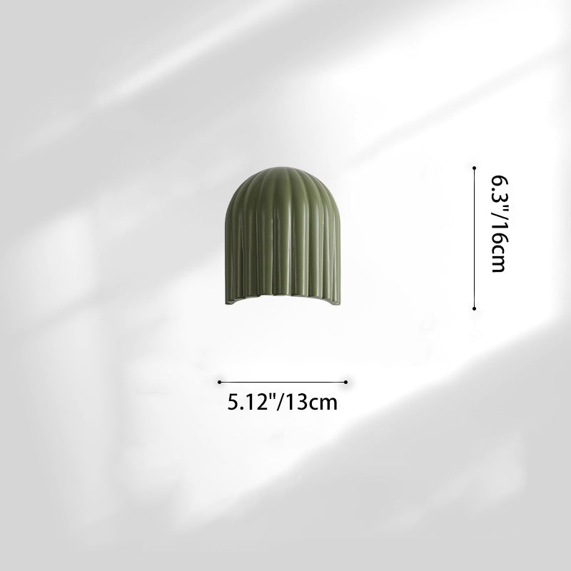 Iron Resin Oval Striped 2-Light Wall Lamp
