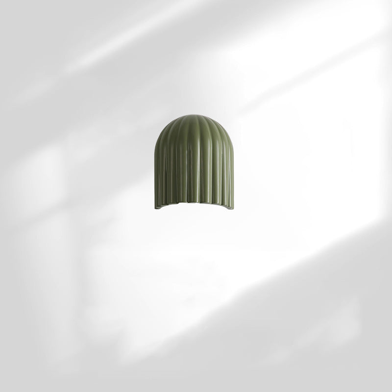 Iron Resin Oval Striped 2-Light Wall Lamp