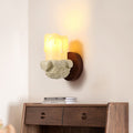 Resin Wood Glass Candle Wall Lamp