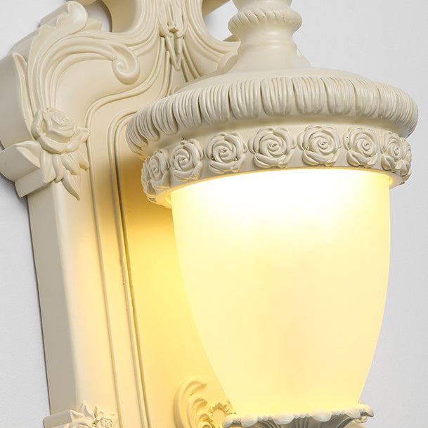 Resin Hardware Glass Candlestick Wall Lamp