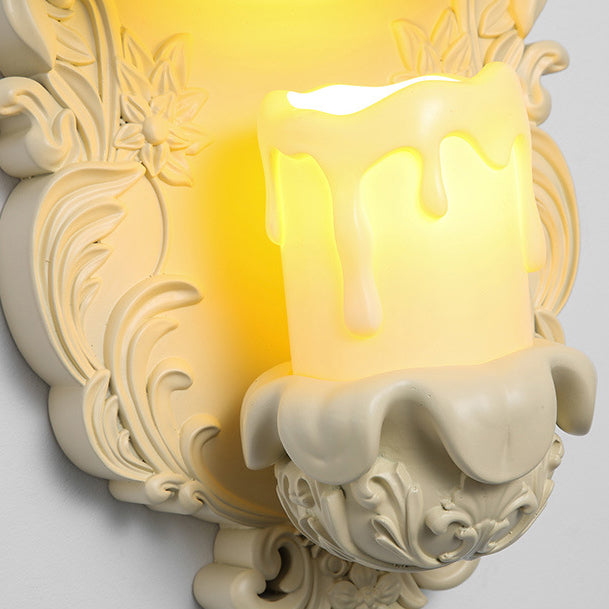 Resin Hardware Glass Candlestick Wall Lamp