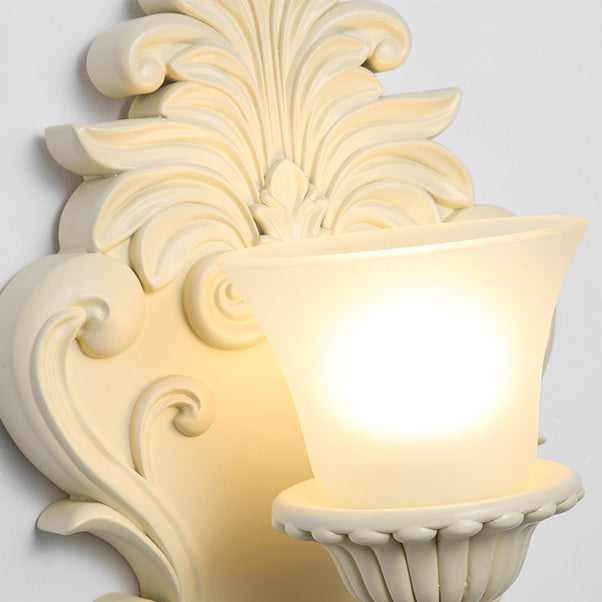 Resin Hardware Glass Candlestick Wall Lamp