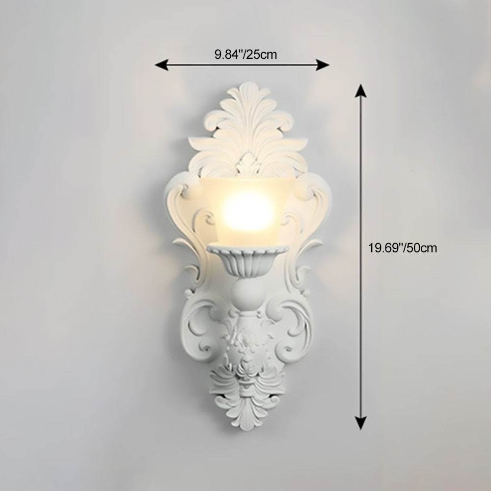 Resin Hardware Glass Candlestick Wall Lamp
