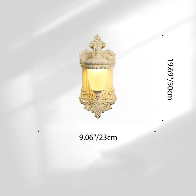 Resin Hardware Glass Candlestick Wall Lamp