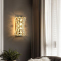 Crystal Stainless Steel Column 4-Light Wall Lamp