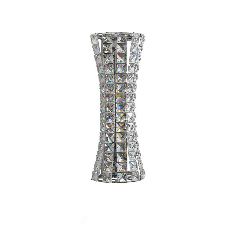 Crystal Stainless Steel Column 4-Light Wall Lamp