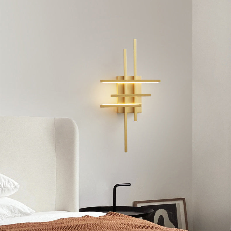 All Copper Line Crooked Wall Lamp
