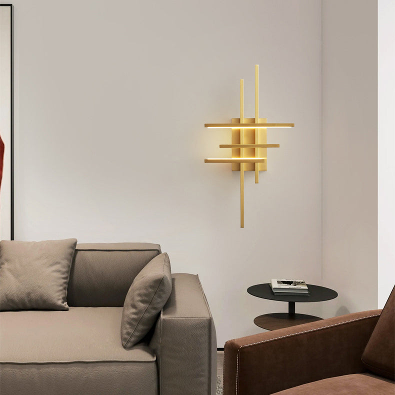 All Copper Line Crooked Wall Lamp