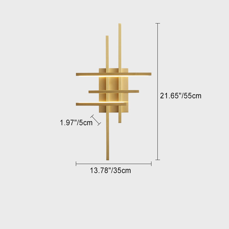 All Copper Line Crooked Wall Lamp