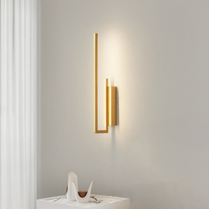 All Copper Line Crooked Wall Lamp