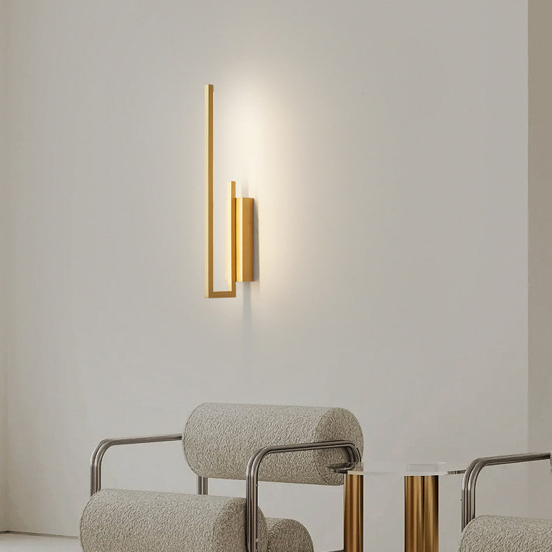All Copper Line Crooked Wall Lamp