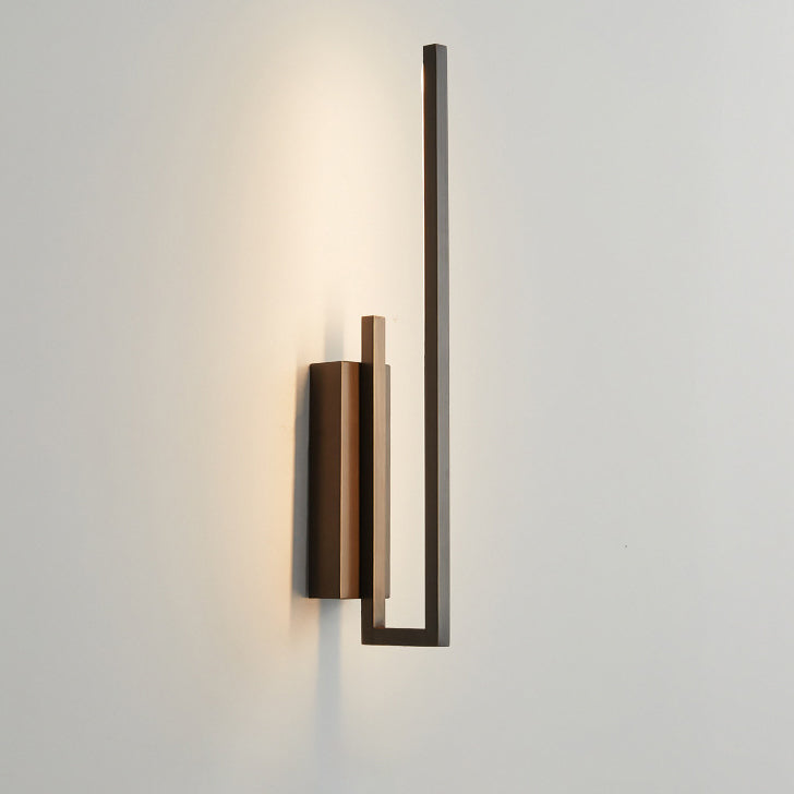 All Copper Line Crooked Wall Lamp