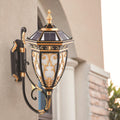 Aluminum Glass Lantern Flower Outdoor Light