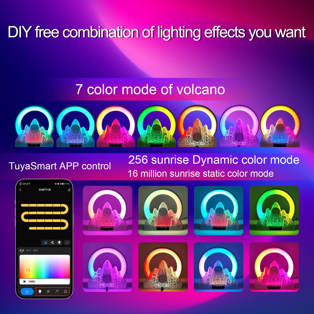 ABS Rechargeable Bluetooth Circle Table Lamp